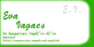 eva vagacs business card